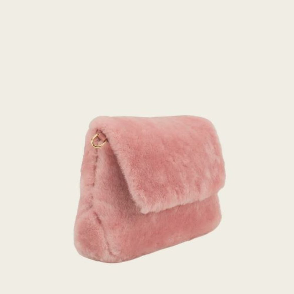 **SOLD**Italian Del Conte Leather Powder Pink Crossbody Bag (Irelia)